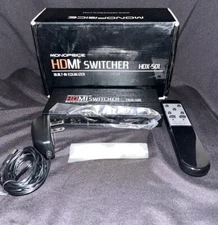Monoprice HDMI Switcher HDX-501 Built In 5 Port w/ Remote and Power Cord