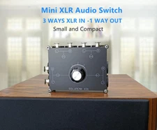 XLR Balanced Cable Switch Signal Sources selector 3 in 1 Out Audio switcher X31