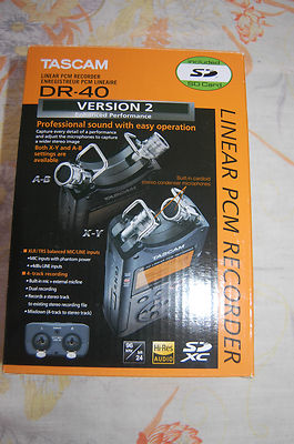 TASCAM DR-40 VERSION 2 LINEAR PCM RECORDER SD CARD INCLUDED TASCAM DR-40 VERSION 2 LINEAR PCM RECORDER SD CARD INCLUDED