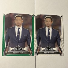 2023 Leaf Draft Football Todd McShay Lot of 2 (1) Base and (1) Green Parallel