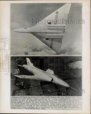 1953 Press Photo Avro 698 "Vulcan" and Vickers Supermarine Swift aircraft