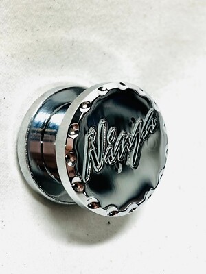 CHROME ENGRAVED DIAMOND CUT EXHAUST PLUG 06-22 KAWASAKI NINJA ZX