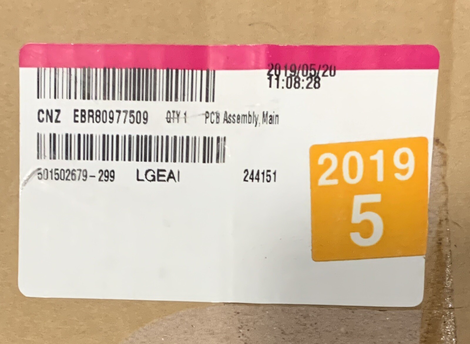 LG MAIN CONTROL BOARD #EBR80977509 /CSP30020986 FOR REFRIGERATORS, see pics. 