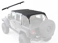 Smittybilt Extended Bikini Top for 2010-18 Jeep Wrangler JK 4 DR Black w/ Header