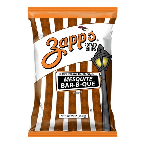 Zapp’s New Orleans KettleStyle Potato Chips Mesquite 2 Ounce (Pack of