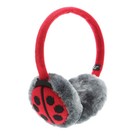 CASQUE AUDIO CACHE OREILLES AVEC FIL JACK JACK COCCINELLE ROUGE