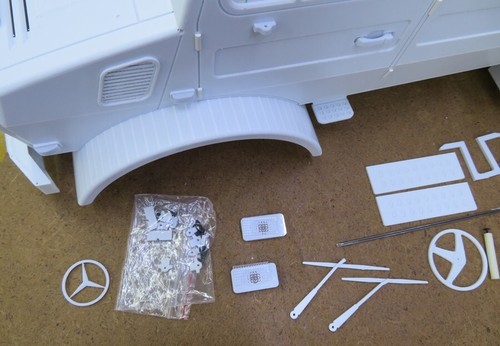 1/6 For SCX6 Mercedes-Benz Unimog U4000 Double Cab UNPAINTED Plastic Body Shell - Picture 19 of 20