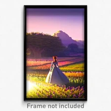 Pixel Art Poster - Cool Prairie (8 Bit Psychedelic Trippy Video Game Print)