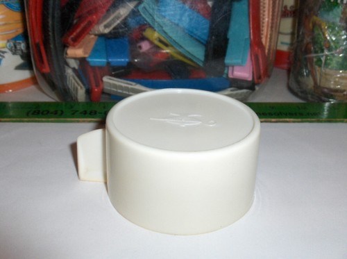 Vintage Aladdin WHITE Replacement.Lunchbox Thermos Cup-With Lantern-113-DECENT - Picture 5 of 6