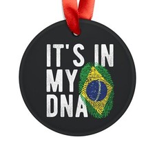 BRAZIL It's In My DNA, Brazilian Ancestry, Personalized Acrylic Ornament Gift