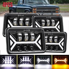 4pcs 4x6'' LED Headlights Hi/Lo Beam DRL DOT for Ford LTD Thunderbird Mustang