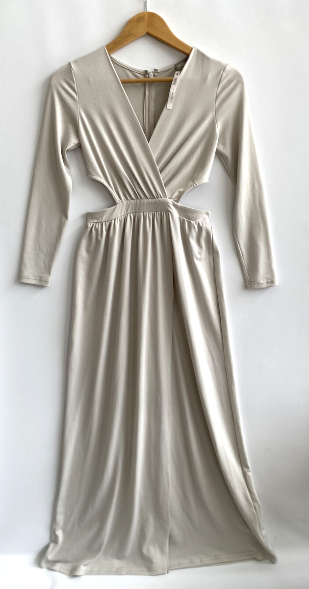 knit wrap maxi dress Grey Knit Wrap Maxi Dress For Women
