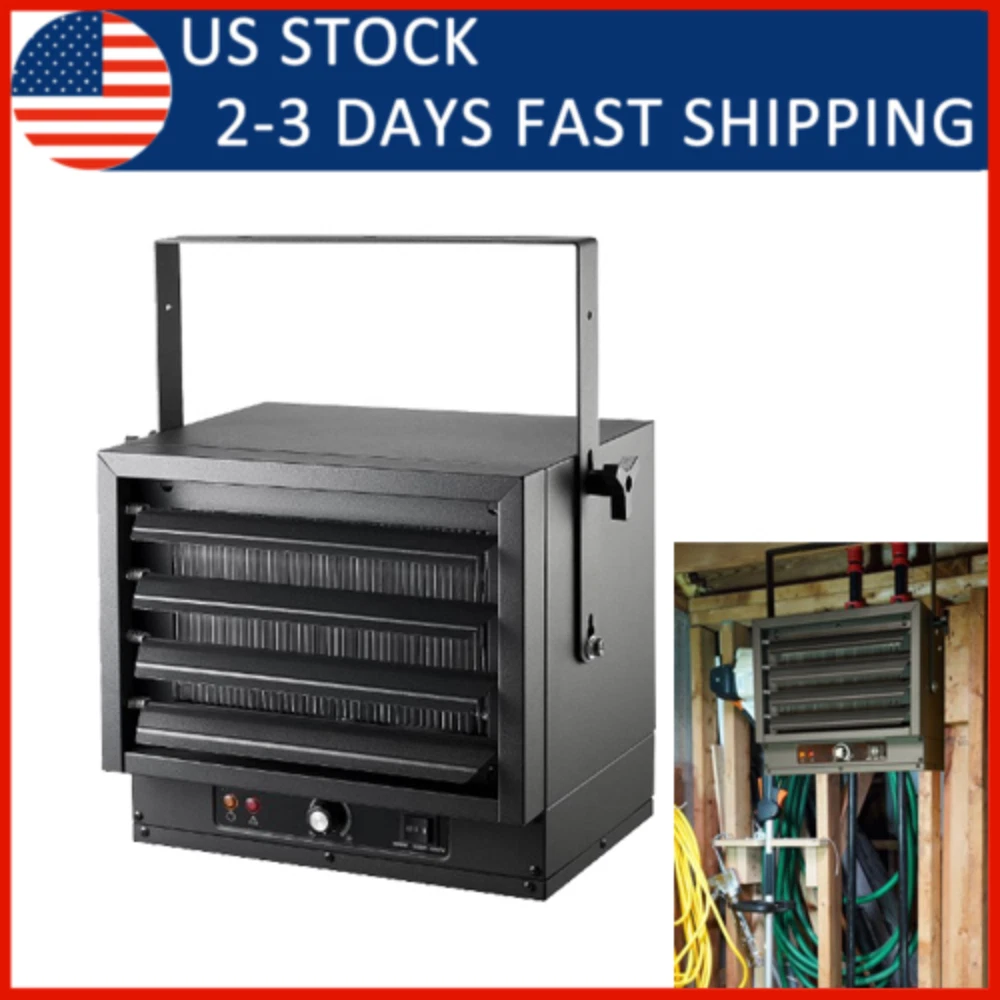 5000W 240V Hardwired Ceiling Mounted 3-Stage Electric Garage Heater W/ Thermostat | eBay