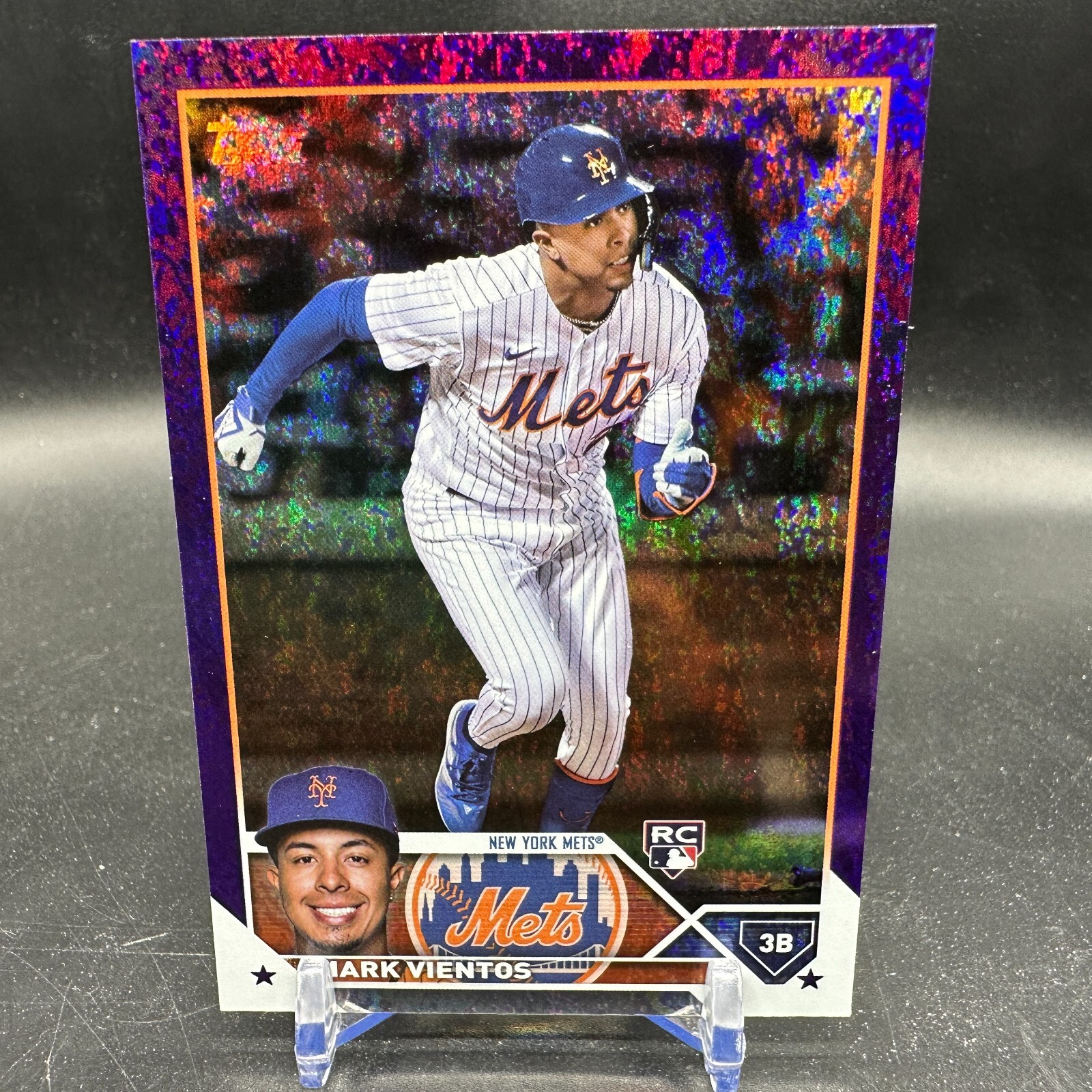 Mark Vientos Rookie Purple Foil /799 2023 Topps Series 2 #550 NY Mets