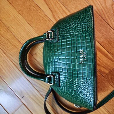 ショルダーバッグ・ポシェット Guess Soft Mesh Crossbody Green WG898619 HN3A3A61 NEW!! GUESS Small Forest Green Top Handle/Crossbody Faux