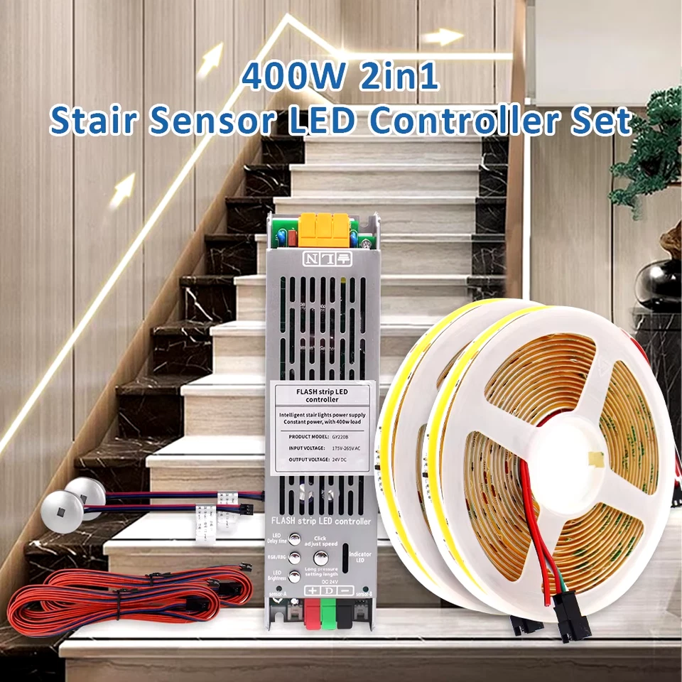 5M 10M 15M WS2811 COB Running Water Strip Light for 24V 400W PIR Motion Sensor L - Image 2 of 4