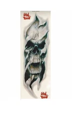 Lethal Threat Design 6" X 18" Rip & Tear Skull Bite Car Emblem Sticker Decal