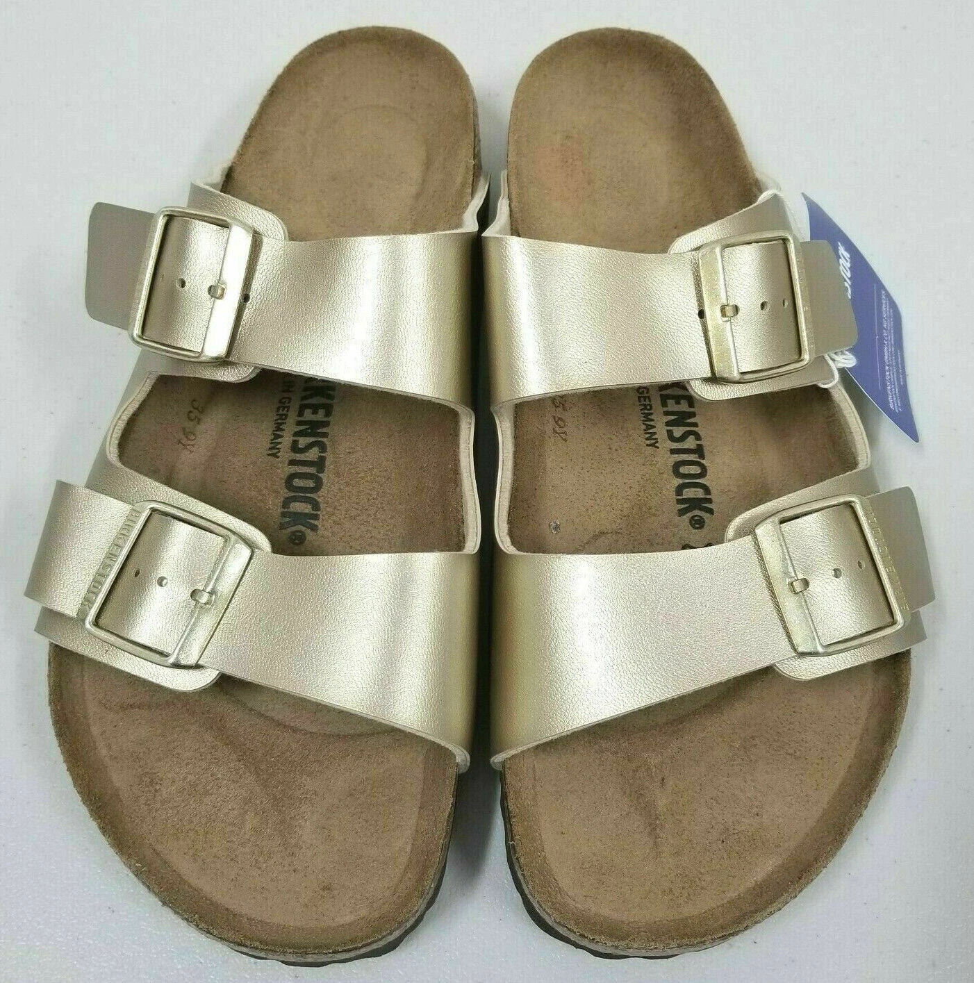 Birkenstock New with Box Arizona Gold Birko-Flor Regular Width - Select Size
