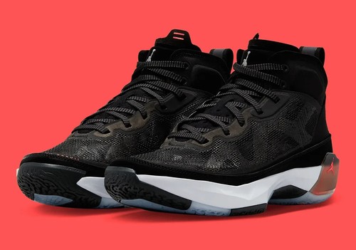 Nike Air Jordan XXXVII 37 Black Hot Punch Red White DD6958-091 Men's 12 Shoes - 第 3/13 張圖片