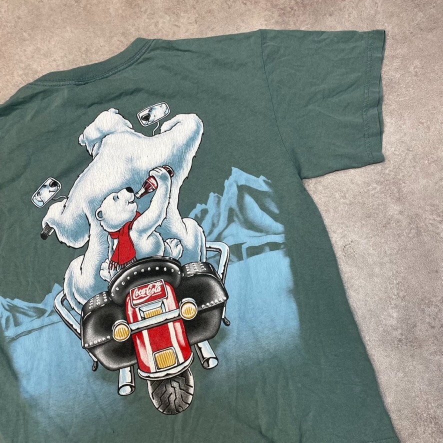 Coca Cola Wear T-Shirt Kids Polar Bear Coke Graphic Tee, Green Large image 8