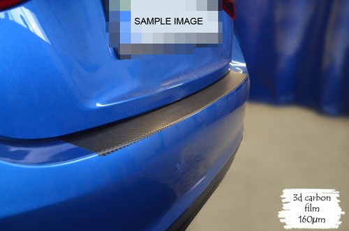 Rear Bumper Protection Vinyl Black Carbon Fibre Style 3D for Fiat Linea FL 2012- - Imagen 2 de 8