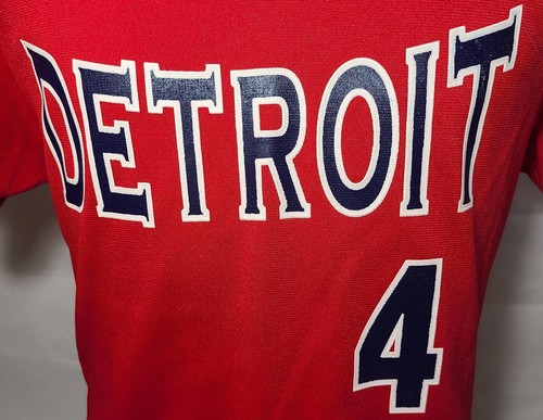 Wilson University of Detroit Team Issue Player Worn Softball Jersey #4 Red Med - Picture 3 of 8
