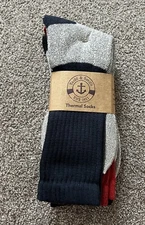 3 Pairs YACHT & SMITH MENS THERMAL SOCKS, WARM COTTON, SOCK SIZE 10-13