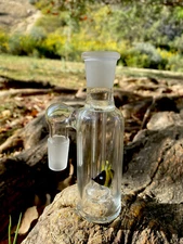 18mm Shower Head Glass Ash Catcher 90 degree (yellow Fish).Thick Glass.