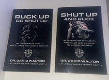 Ruck Up Or Shut Up + Shut Up And Ruck by Dr David Walton - Signed Copies VG Cond