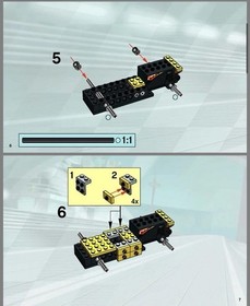 Lego Yellow Hot Buster Race Car 8382 Pull Back Motor