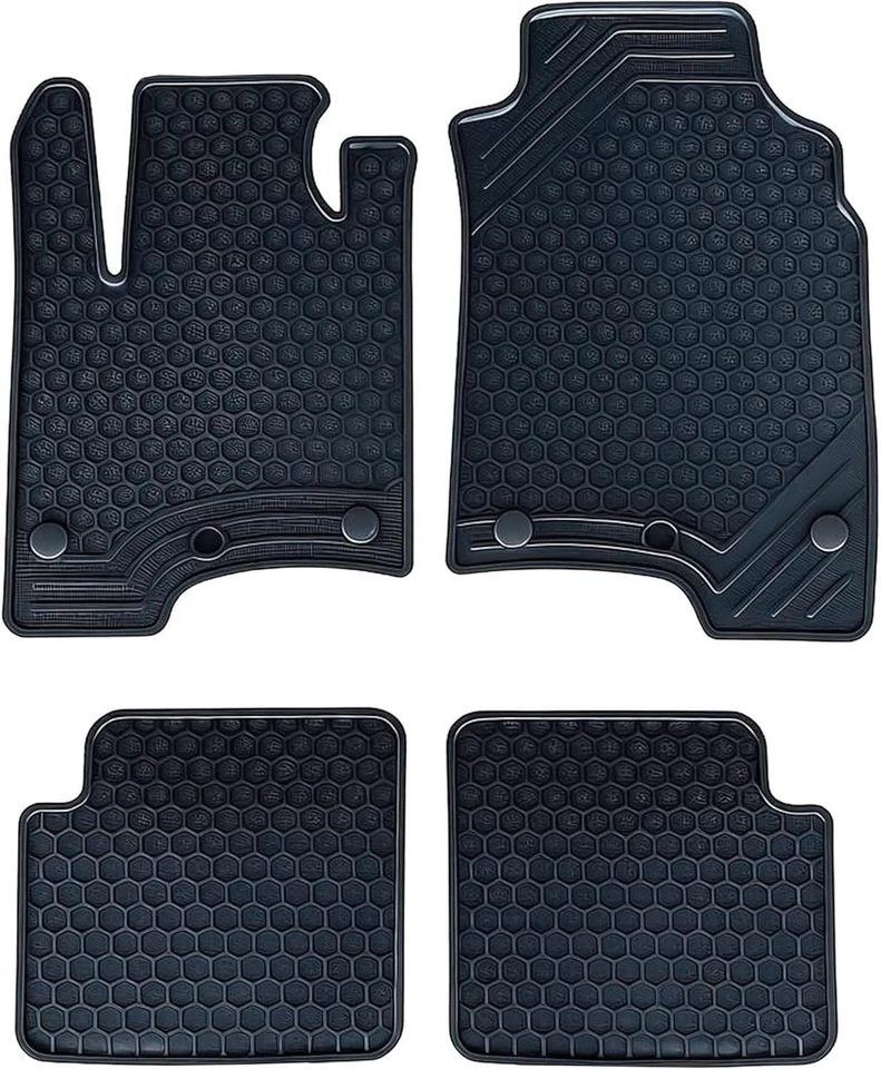 REBECASHOP Set di 4 Tappetini in Gomma per Auto, Compatibili con Fiat Panda (dal 2012)
