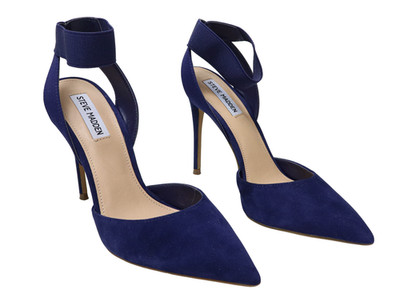 STEVE MADDEN Shoes Damen EU 39 Blue Pointed Toe Stiletto Elastic Ankle Strap