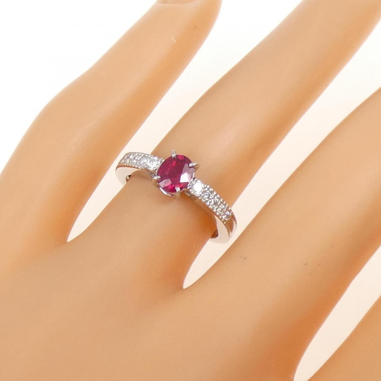 Authentic PT900 Ruby Ring 0.63CT #260-008-010-9266 - image 4