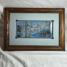 Julie Kramer Cole When Silence Warns Winter Landscape Art  Exc Oak Framed 1992