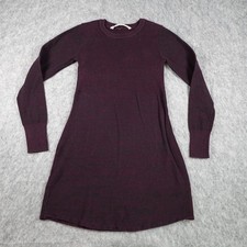 Athleta Dress Women XXS Purple Cottonwood Sweater Long Sleeve Ribbed Knit Mini