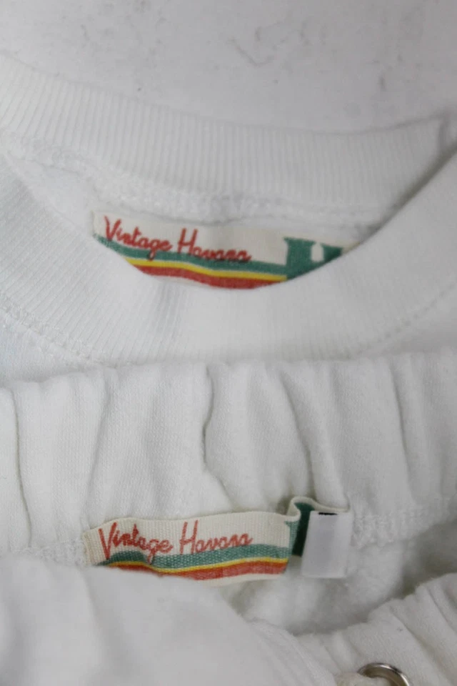 Vintage Havana Girls Round Neck Crewneck Sweater Sweatpants Set White Size S - Image 2 of 4