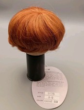 Playhouse Collections Doll Wig Bob Sz 8-9 Carrot Red Full Cap Short Straight NEW