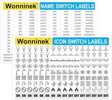 Transparent Waterproof Light Switch Labels - 600 Stickers for Home Office