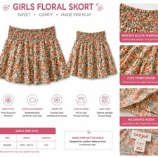 Cat  Jack Girls Floral Tiered Smocked Waist Skirt