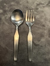 Vintage Danara Stainless Silverware Child's Toddler Fork Spoon Korea