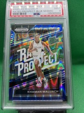 Khaman Maluach 2024 Panini Prizm Draft 16 Blue Rated Prospect RC /149 PSA 9 Pop