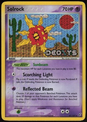 Solrock 47/107 Deoxys Reverse Holo Uncommon Pokemon Karte - NM