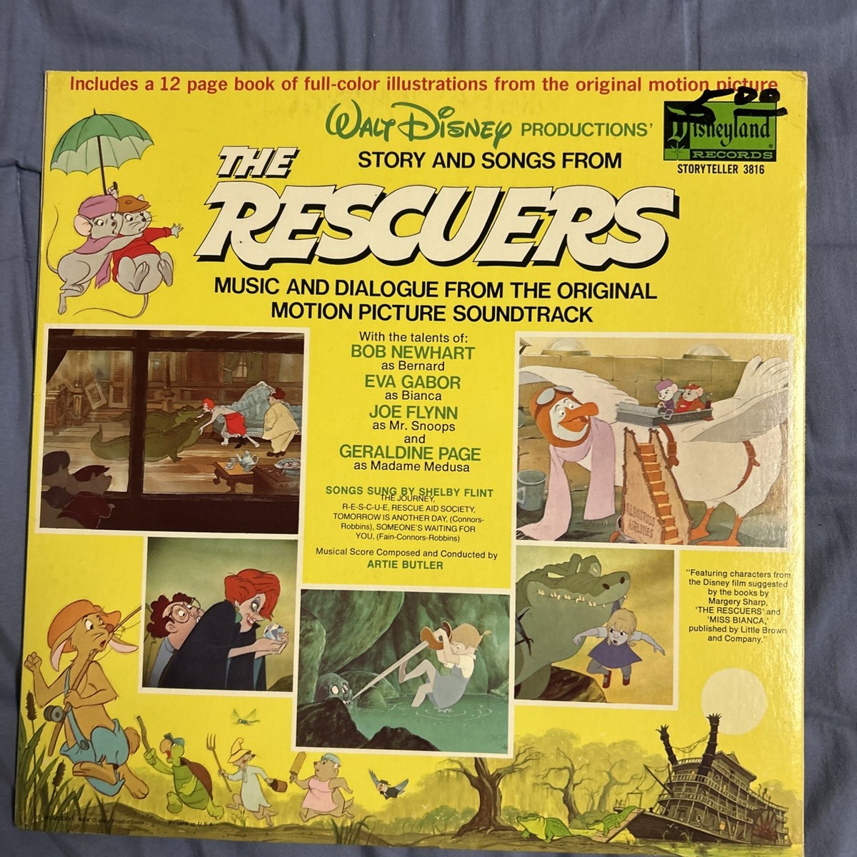 Walt Disney's The Rescuers ~ LP and Storybook ~ 1977