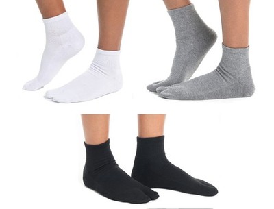 3 Pairs Thicker V-Toe Big Toe Flip-Flop Tabi Comfortable Warmer Socks