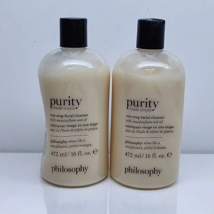 PACK 2 Philosophy Limpiador Facial de Un Paso Pureza Natural Todo Tipo de Piel 16oz Foto 3 de 4