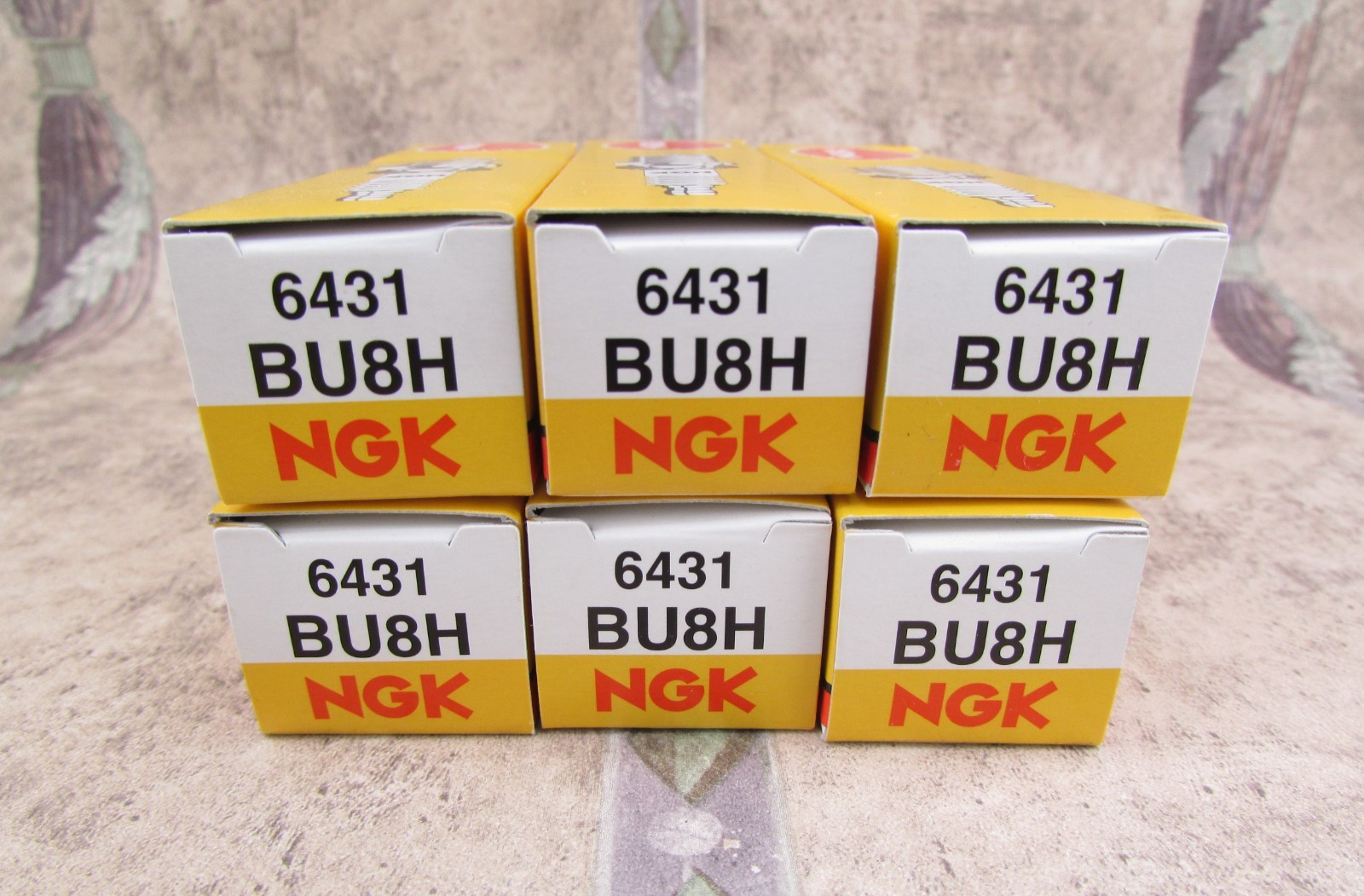 6 PACK NGK Standard 6431 BU8H Spark Plugs, Made In Japan