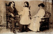 Easy to Say Woman Child Victorian Hair Chair 1911 Waynesboro PA Antique Postcard