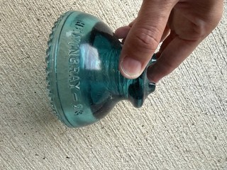 Hemingray 23 CD 241 Teal Blue Green Glass Insulator Beautiful Glow