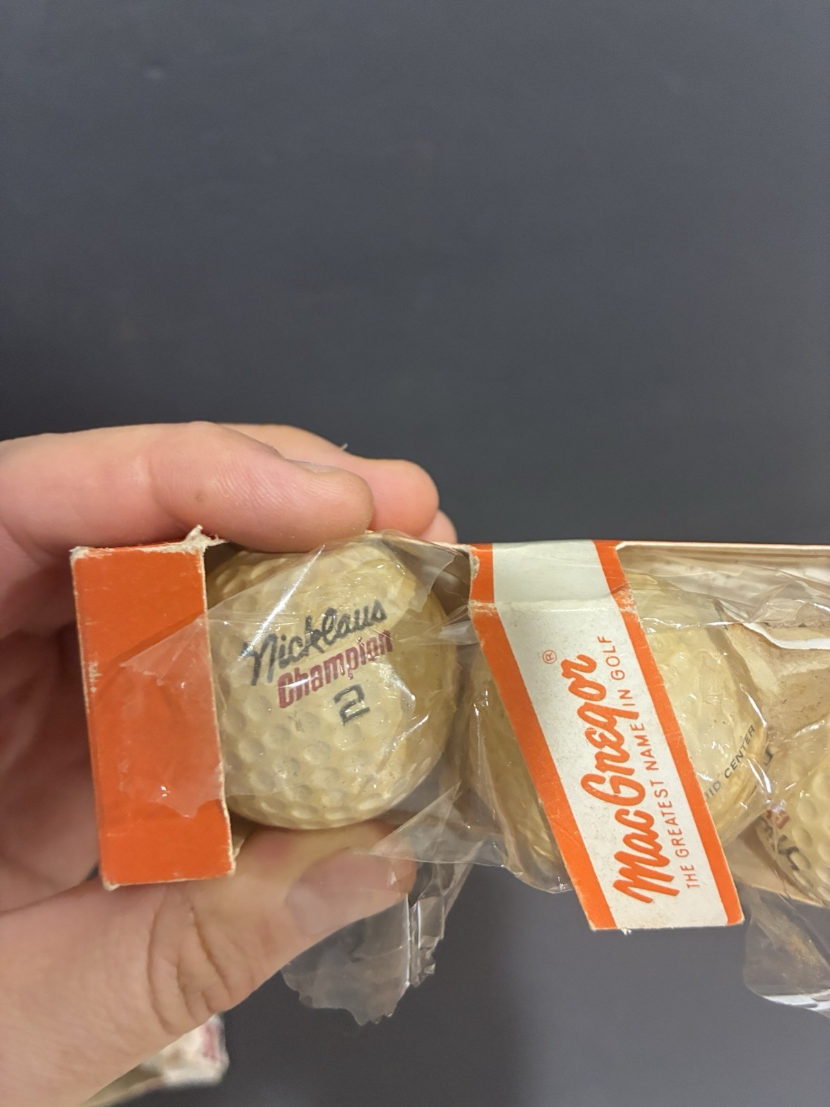 Six Vintage Golf Balls: Spalding Top Flite XL and MacGregor Nicklaus Champion 2