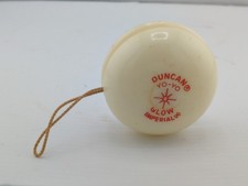 Vintage Duncan Glow Imperial Yo-Yo White Red Logo Collectible Toy Vtg Yoyo